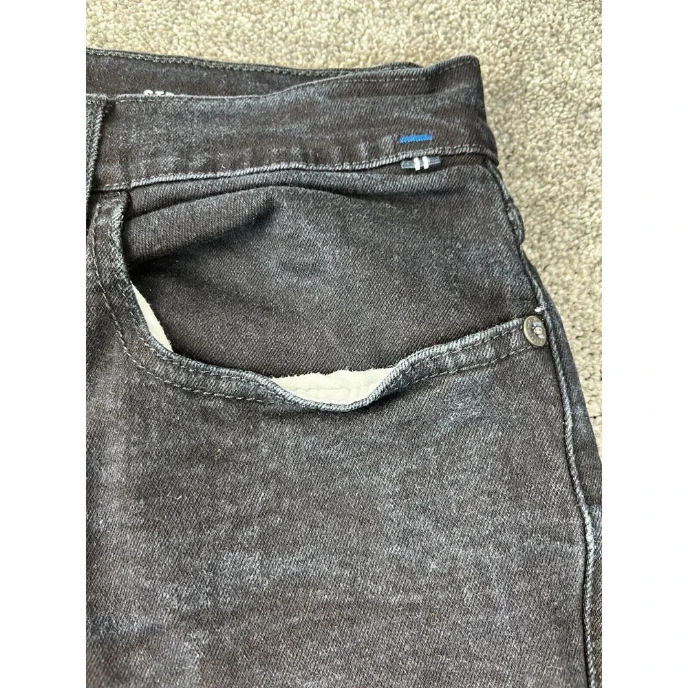 Nautica Jeans Mens Size 34X30 Pocket Regular Straight Fit Black Denim Flat Front